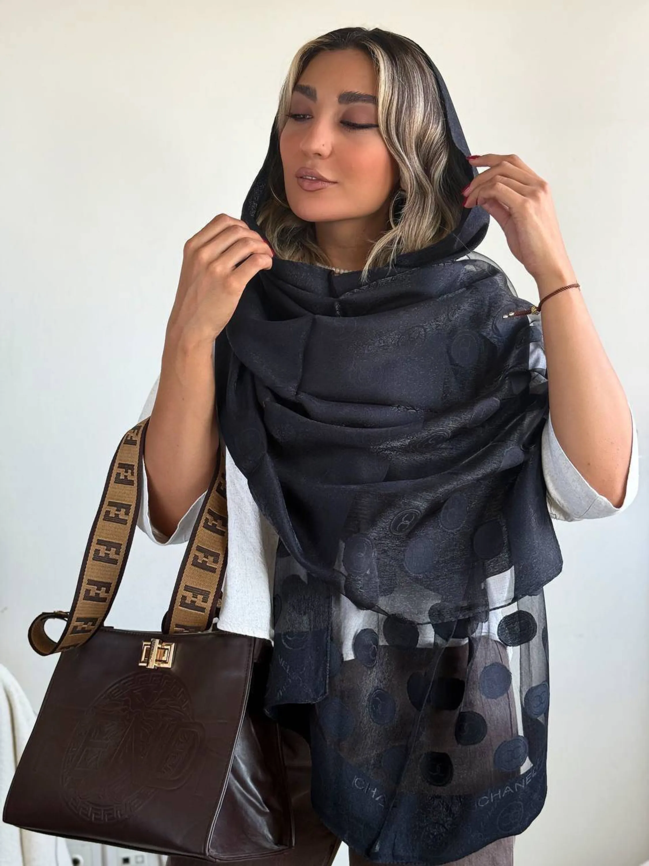 شال ویسکوز ترک مجلسی