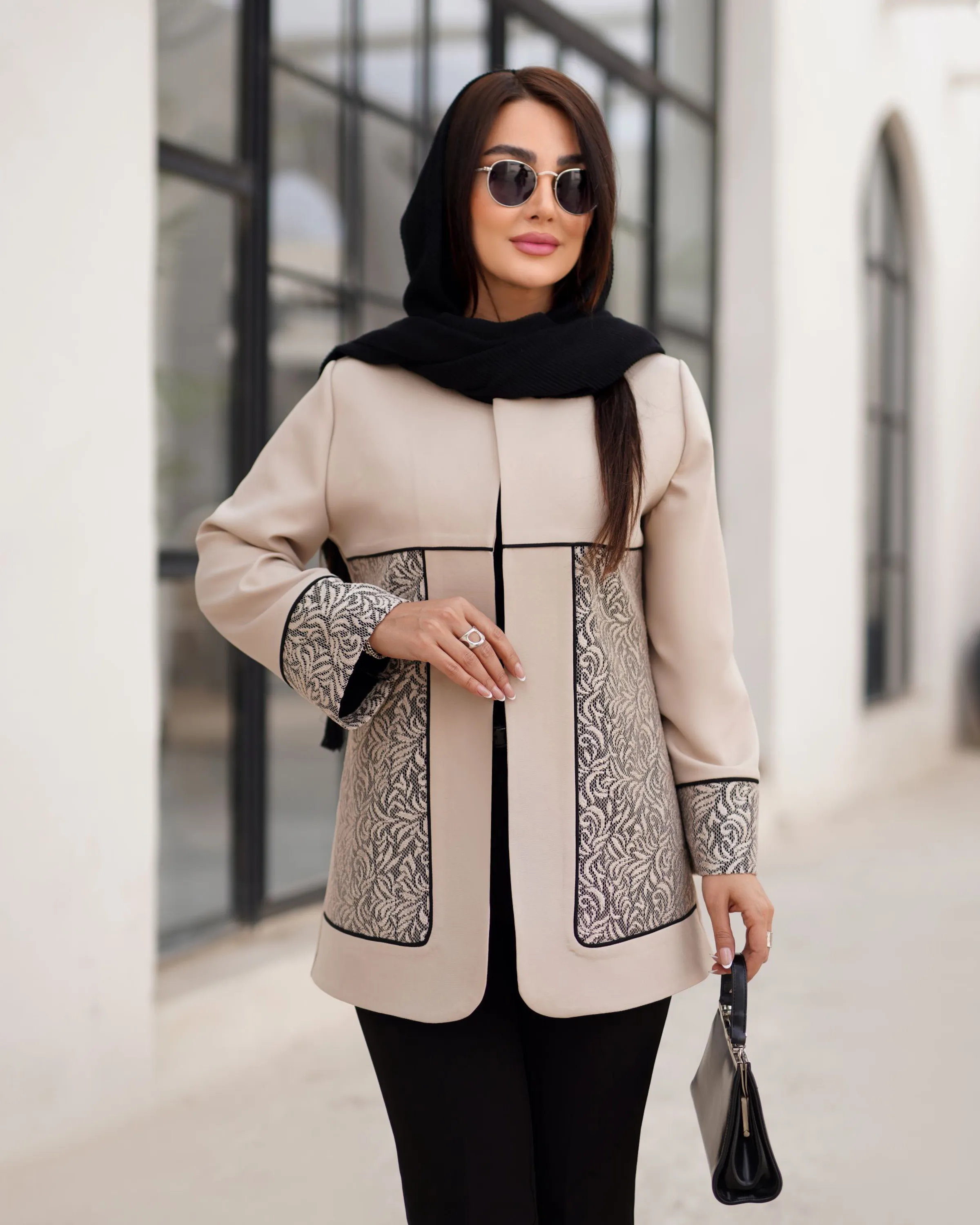 کت یقه گرد مدل طناز