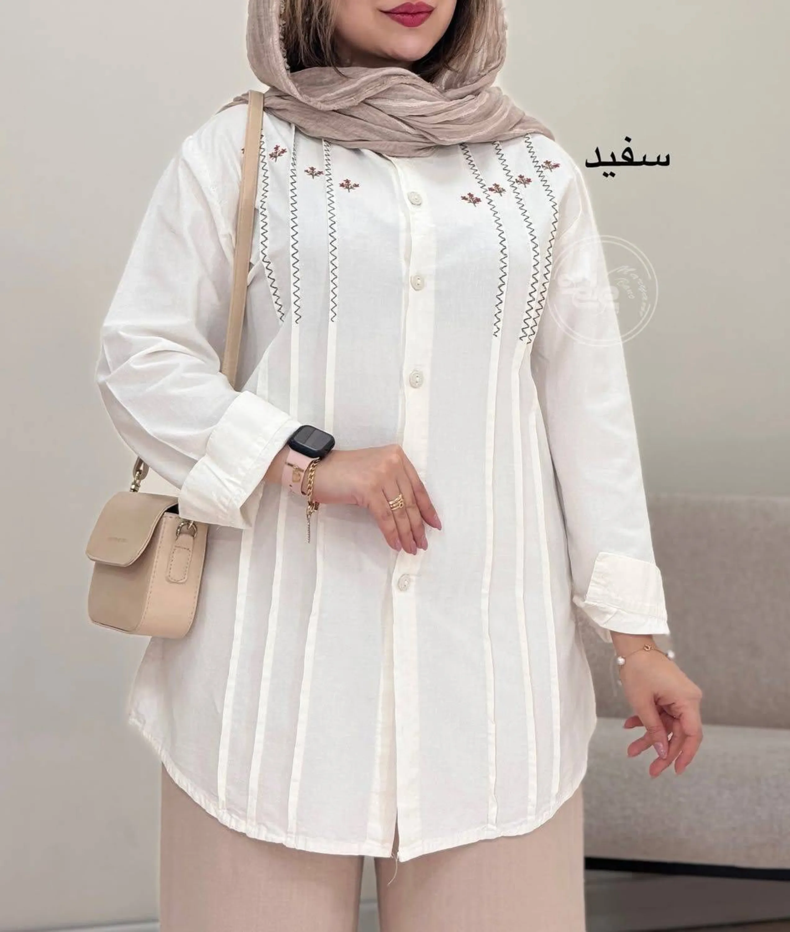 مانتو الیاف طبیعی ریحان