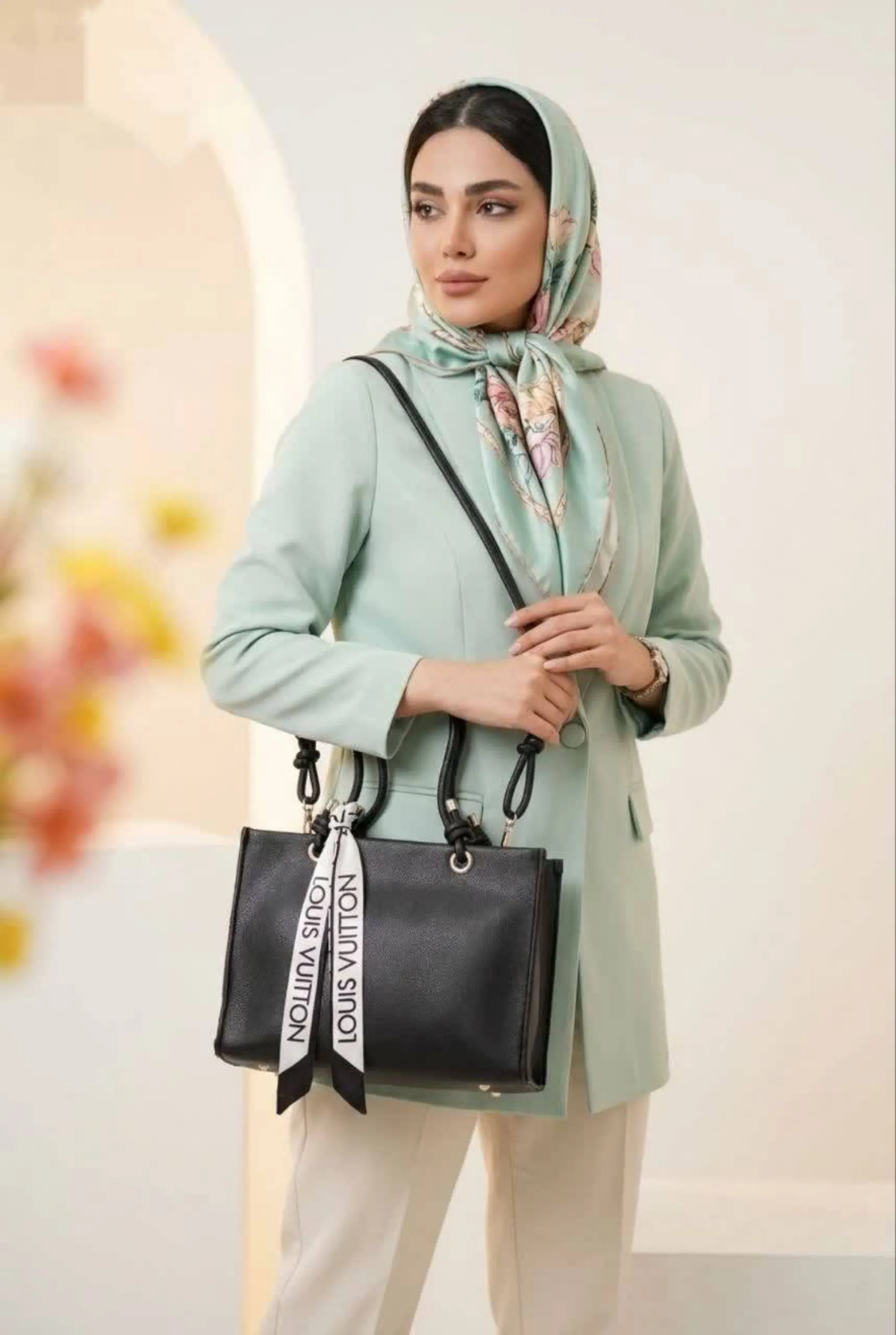 کیف زنانه اسکارفی بند طنابی