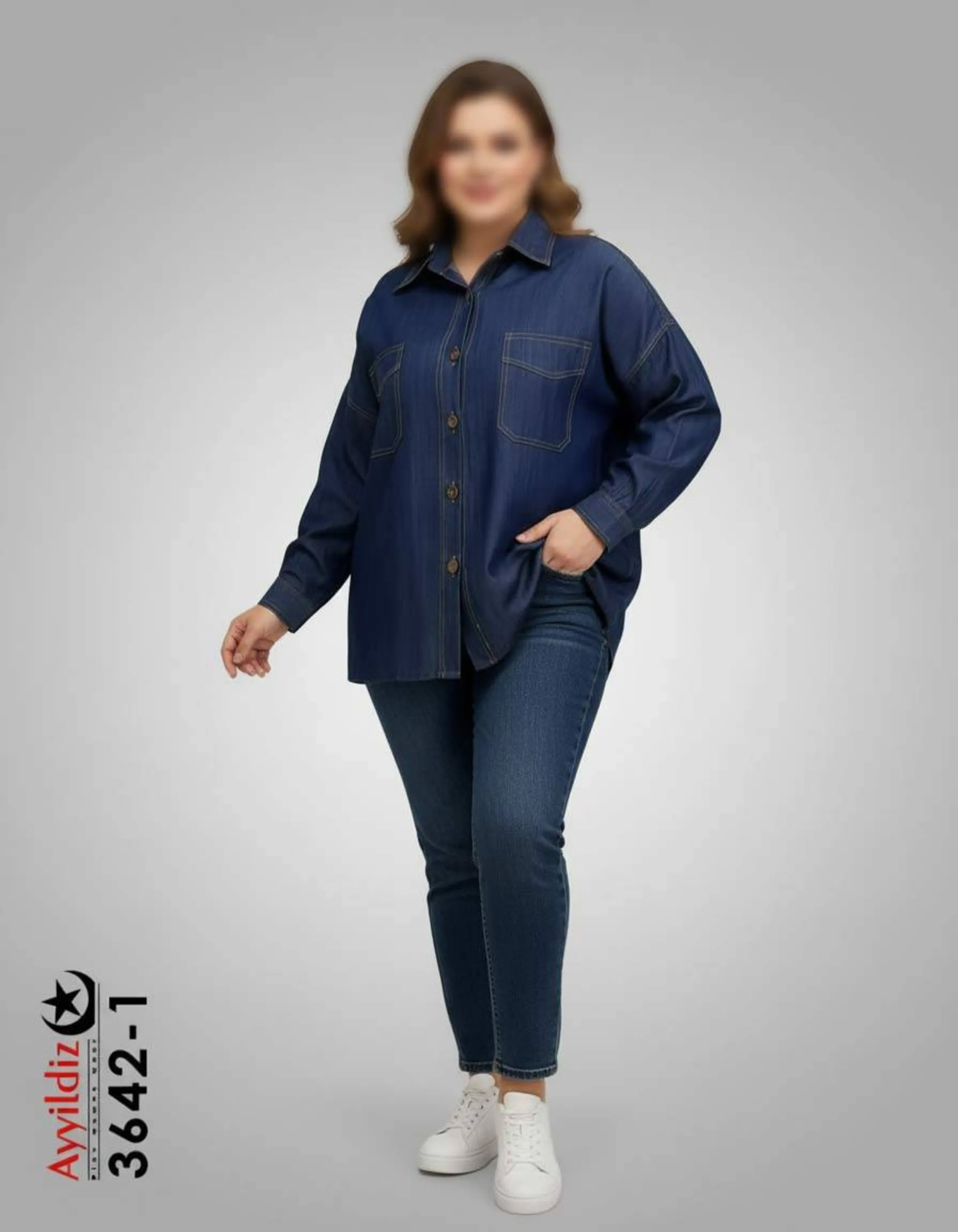 شومیز مانتویی لی کاغذی سایزبزرگ
