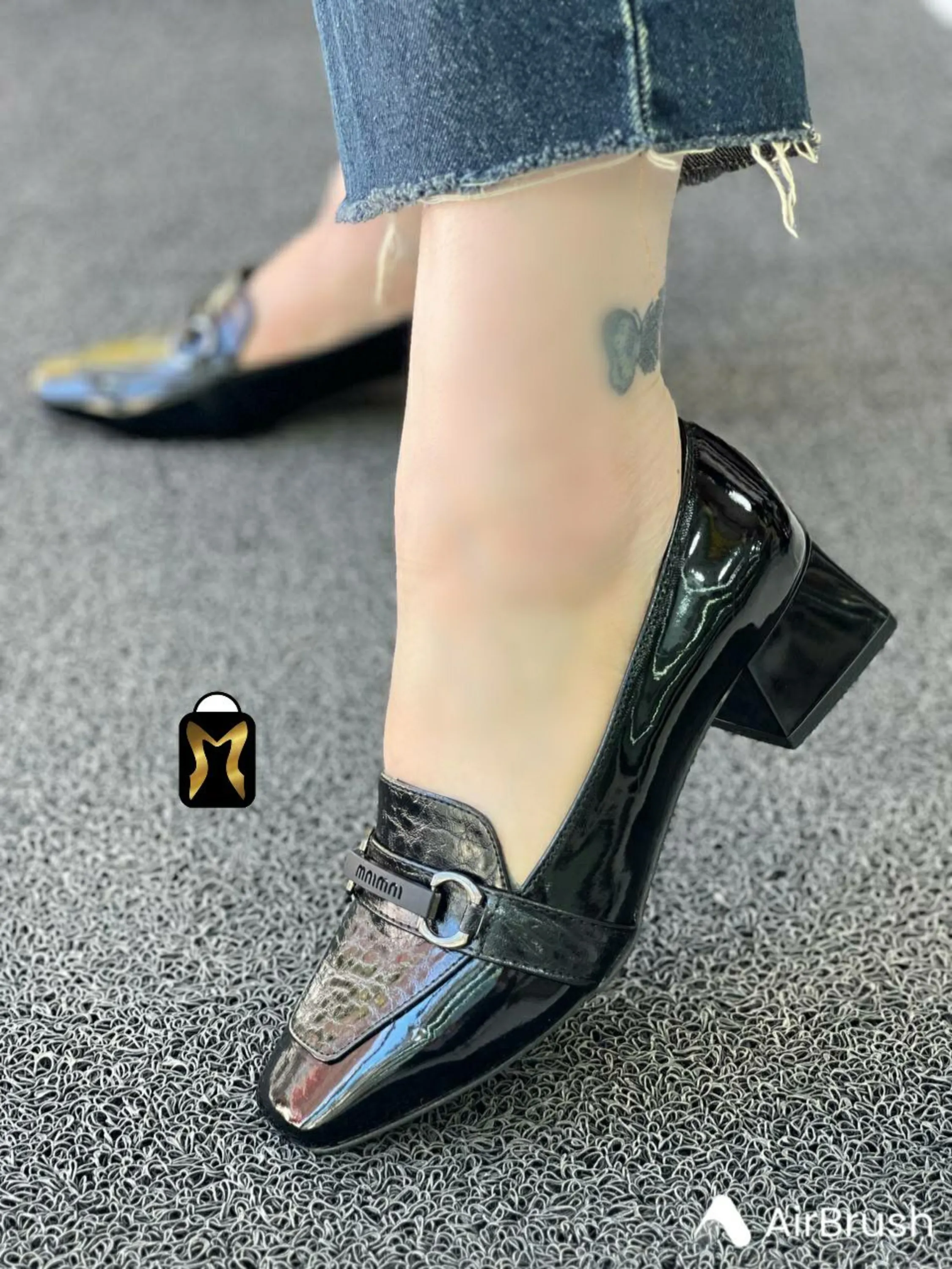 کفش زنانه ورنی پاشنه 3 سانت مدل کلاسیک خوش پا کد 857