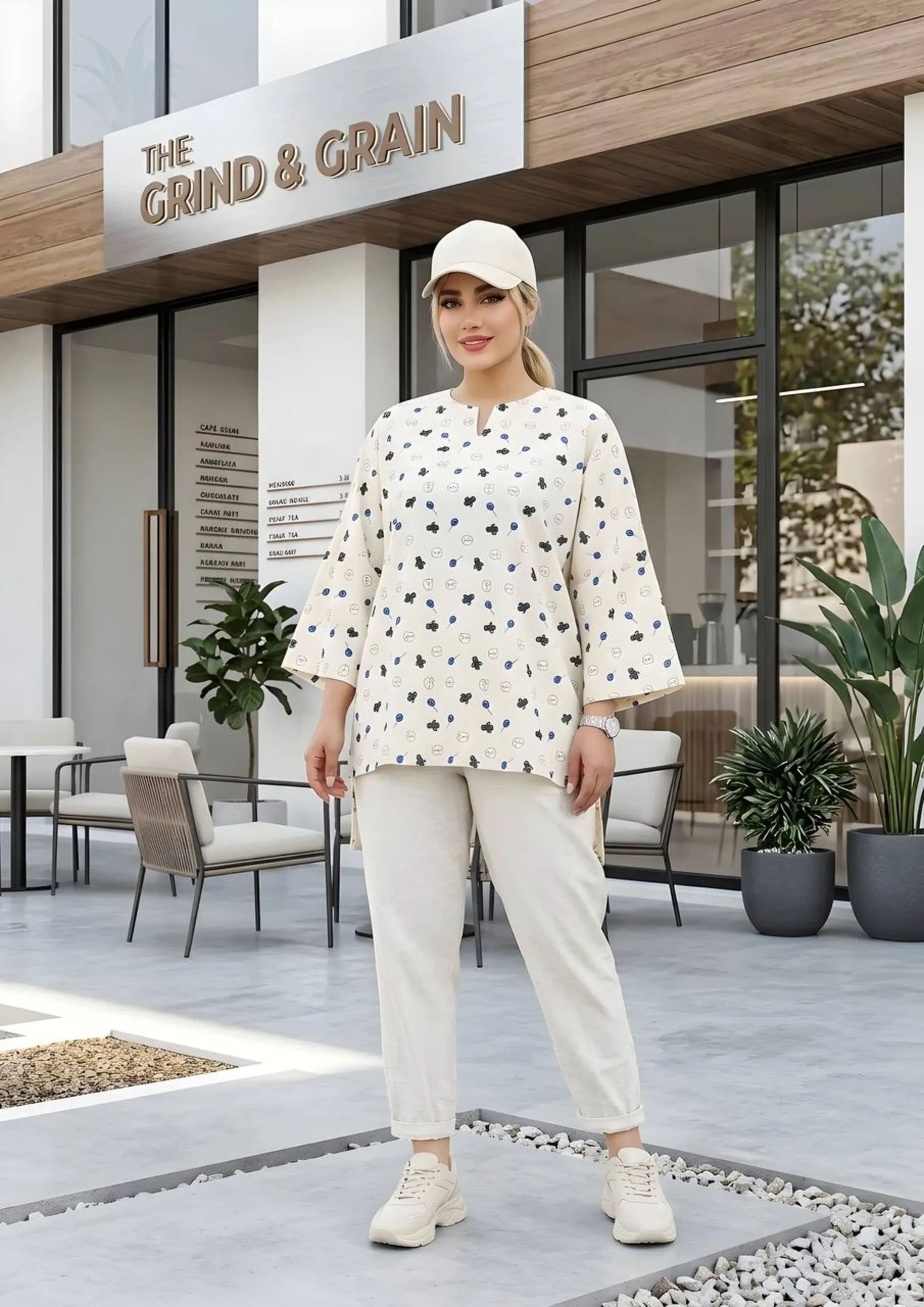 شومیز لانگ لینن وارداتی کد 0425
