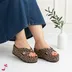 صندل زنانه لژدار طبی مخملی مدل پاپیونی