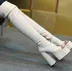 بوت مجلسی زنانه بالا زانو دو لژ جلو باز پاشنه 15