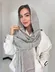 شال زنانه بوکله پولکی دور ریش وارداتی (کالکشن پاییز 2026، ابعاد 70×190)