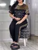 ست تیشرت و شلوار زنانه نگین دار طرح دی اند جی